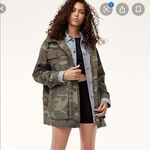 Aritzia TNA Camo Print Utility Jacket